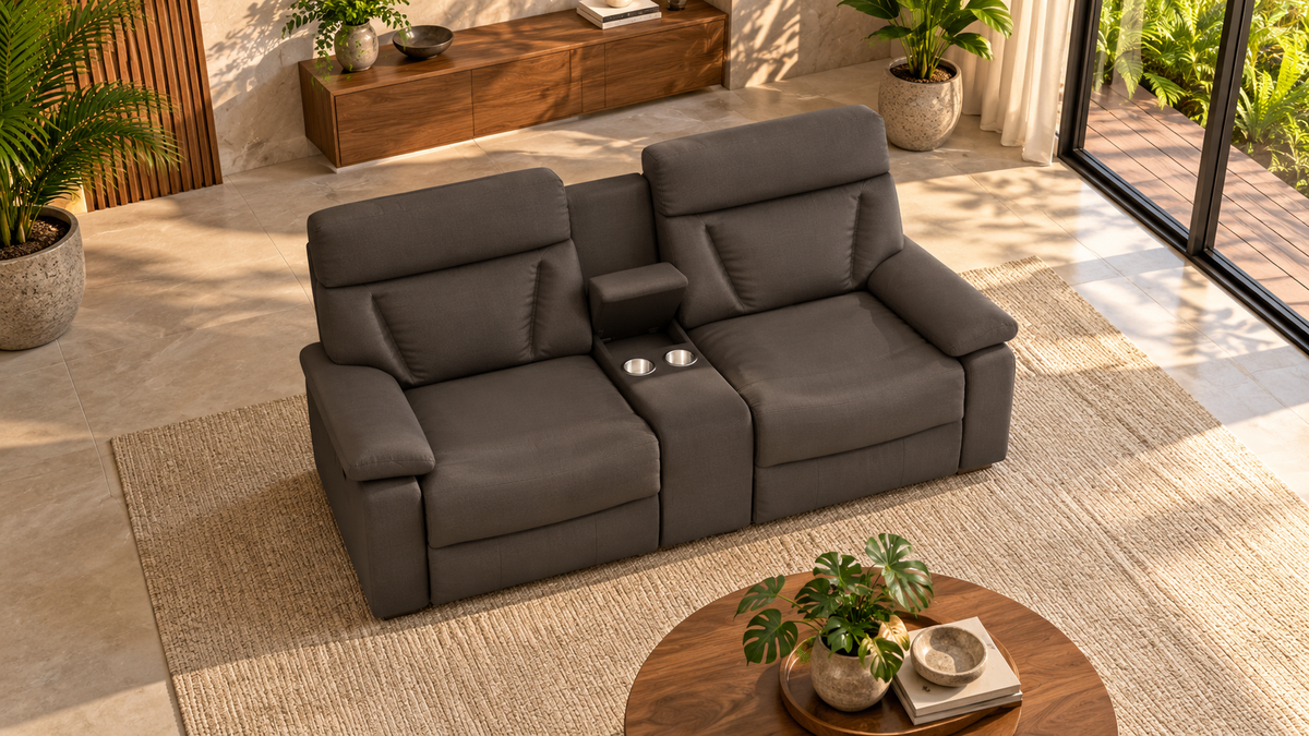 ELDRO storage recliner sofa lifestyle image 14