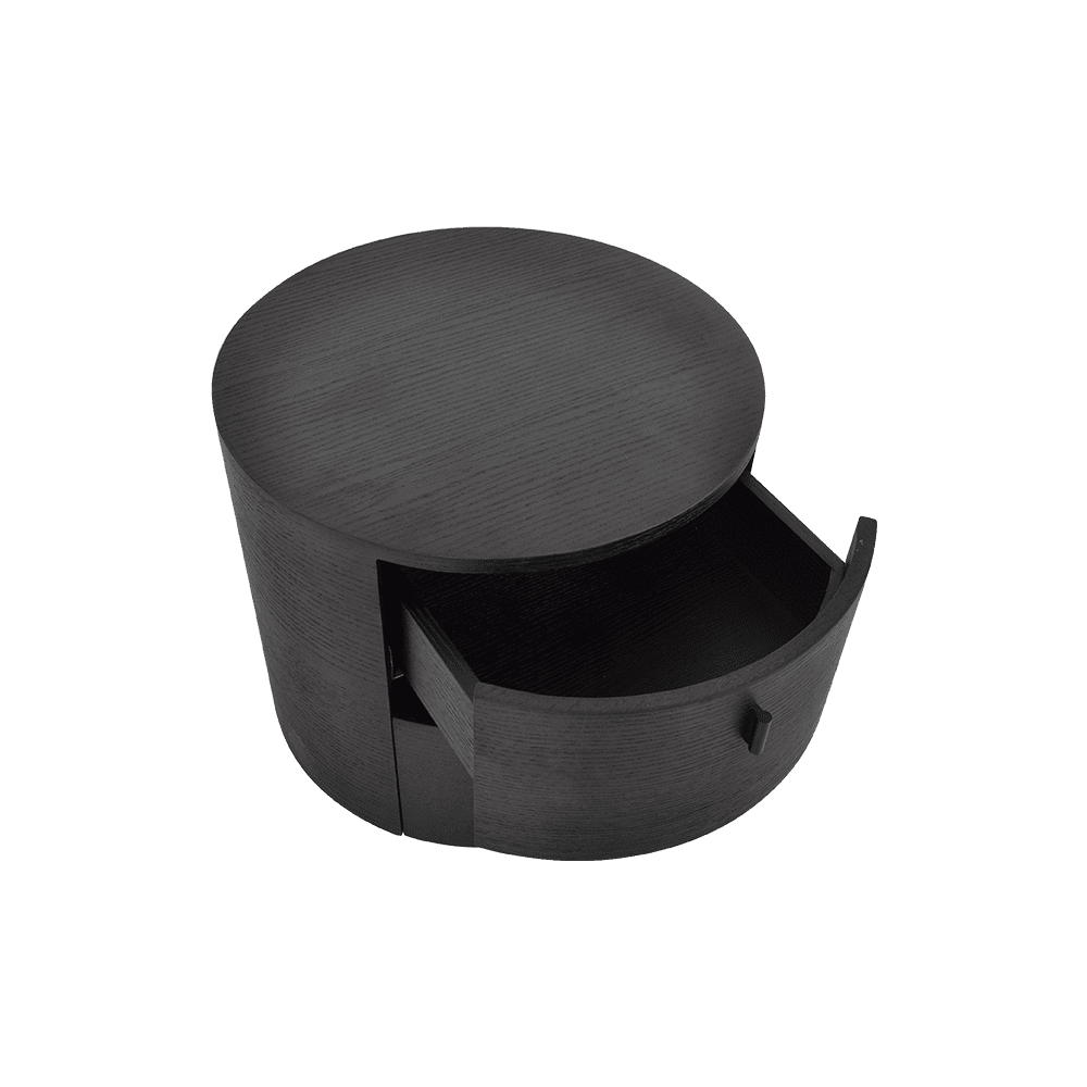 ECLIPSE - Smoked Veneer Bedside Table