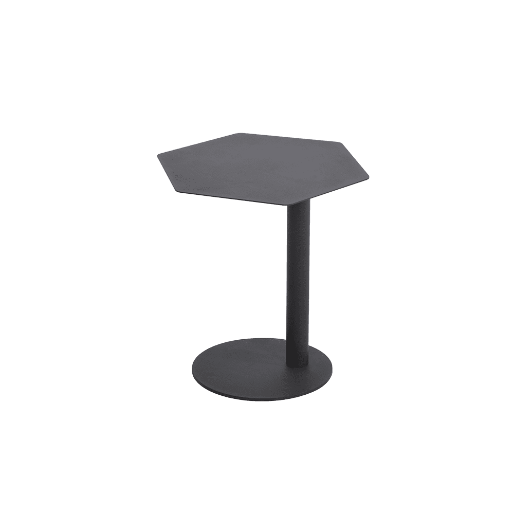 GEO Metal Side Table with Hexagon Top
