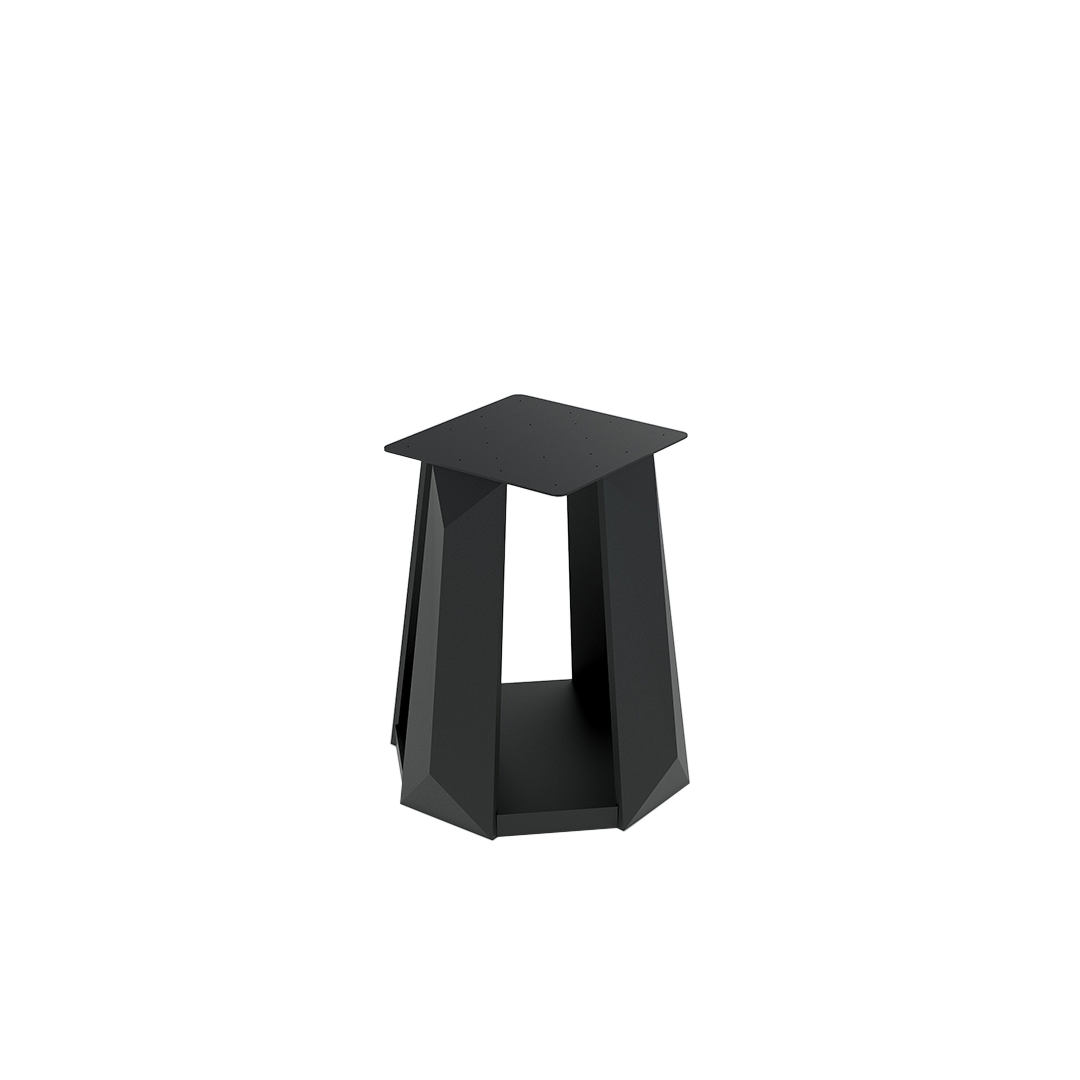 A-654 Tuxedo Pedestal Black Metal Leg