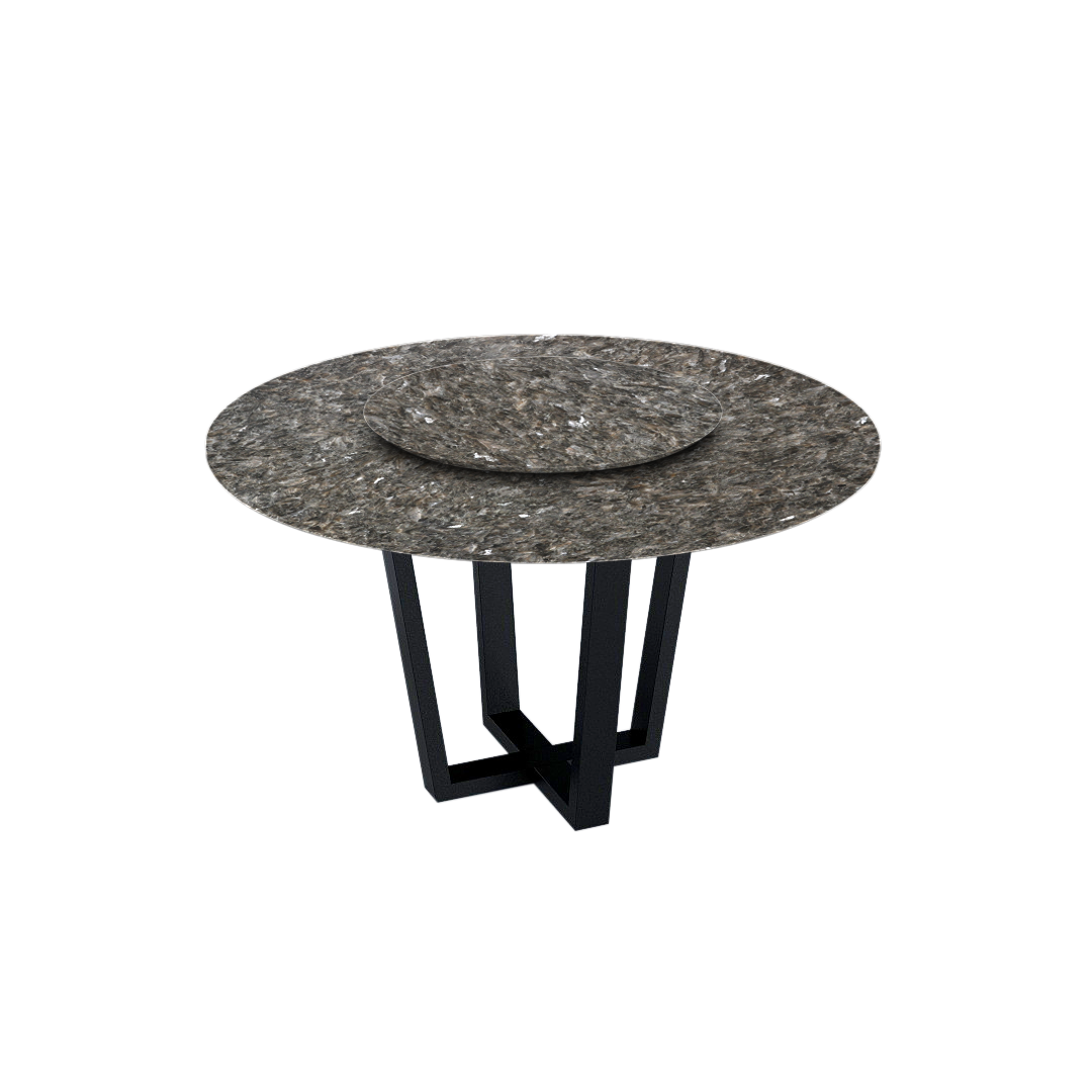 4.3ft Round Pearl Stone Natural Marble Dining Table