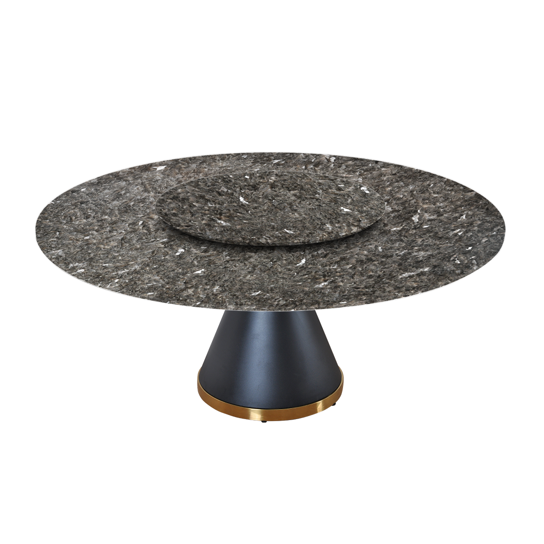 6ft Round Pearl Stone Natural Marble Dining Table