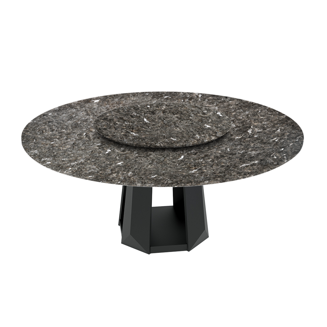 6ft Round Pearl Stone Natural Marble Dining Table