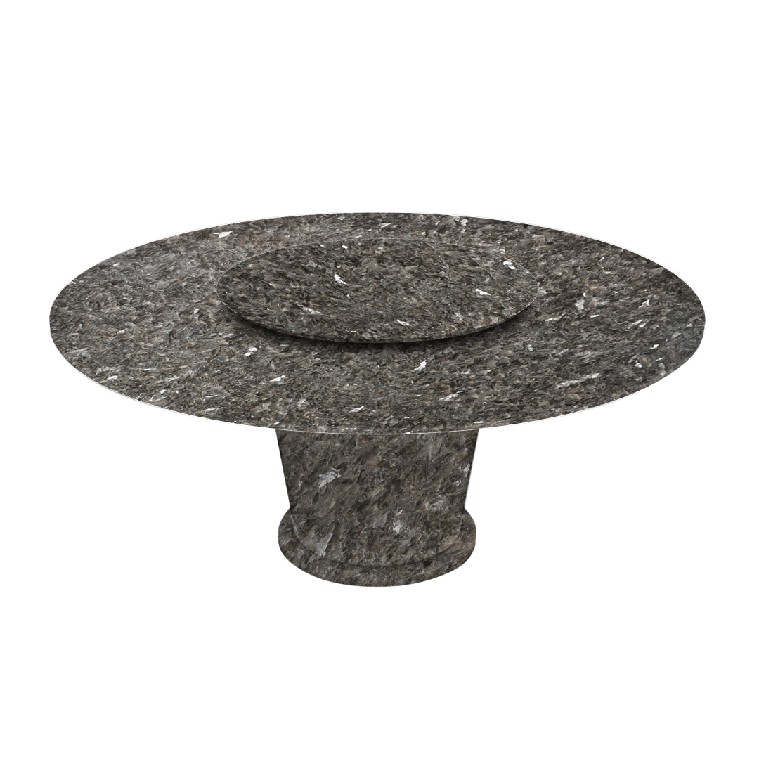 6ft Round Pearl Stone Natural Marble Dining Table