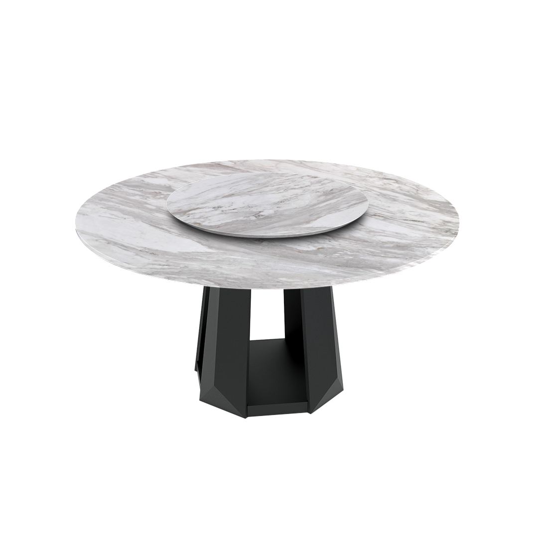 5ft Round Volakas Natural Marble Dining Table