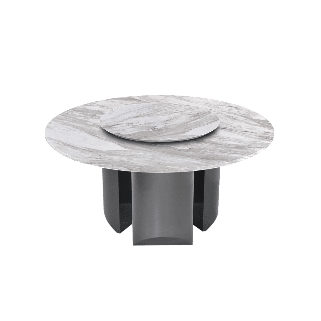 5ft Round Volakas Natural Marble Dining Table