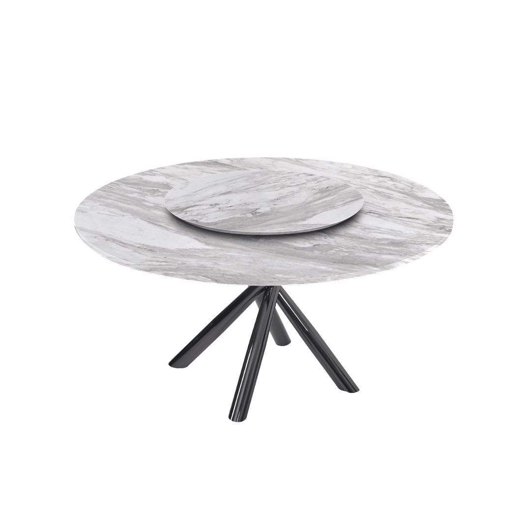 5ft Round Volakas Natural Marble Dining Table