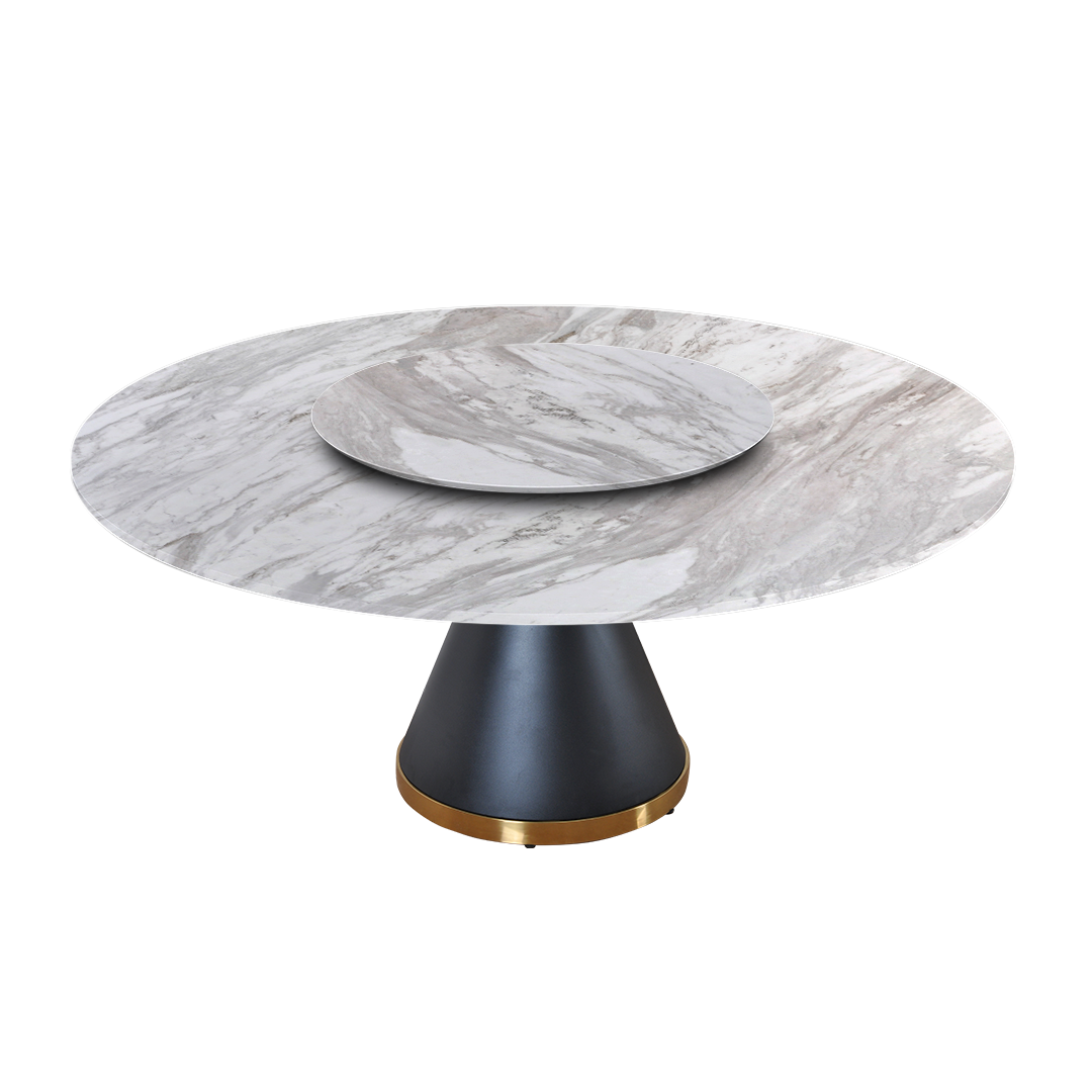 6ft Round Volakas Natural Marble Dining Table