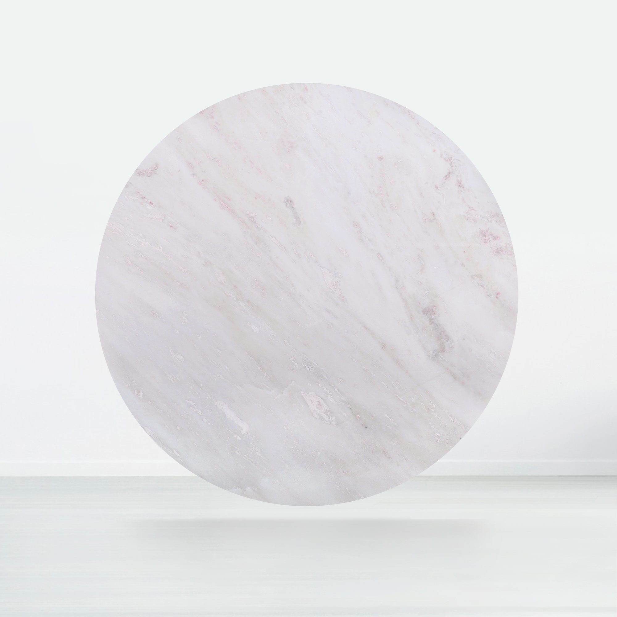 6ft Round Namibian Rose Natural Marble Dining Table
