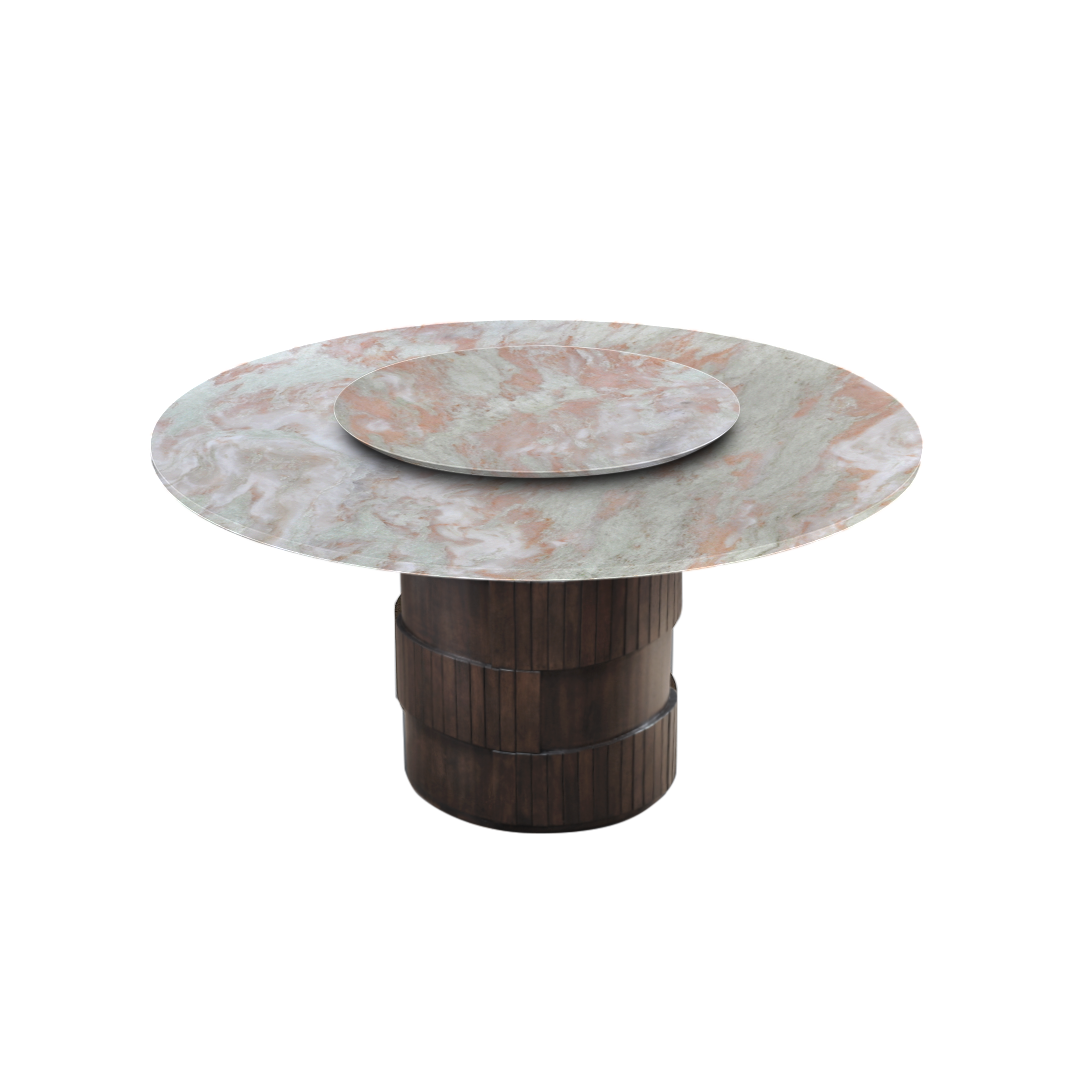 5ft Round Norwegian Jade Natural Marble Dining Table