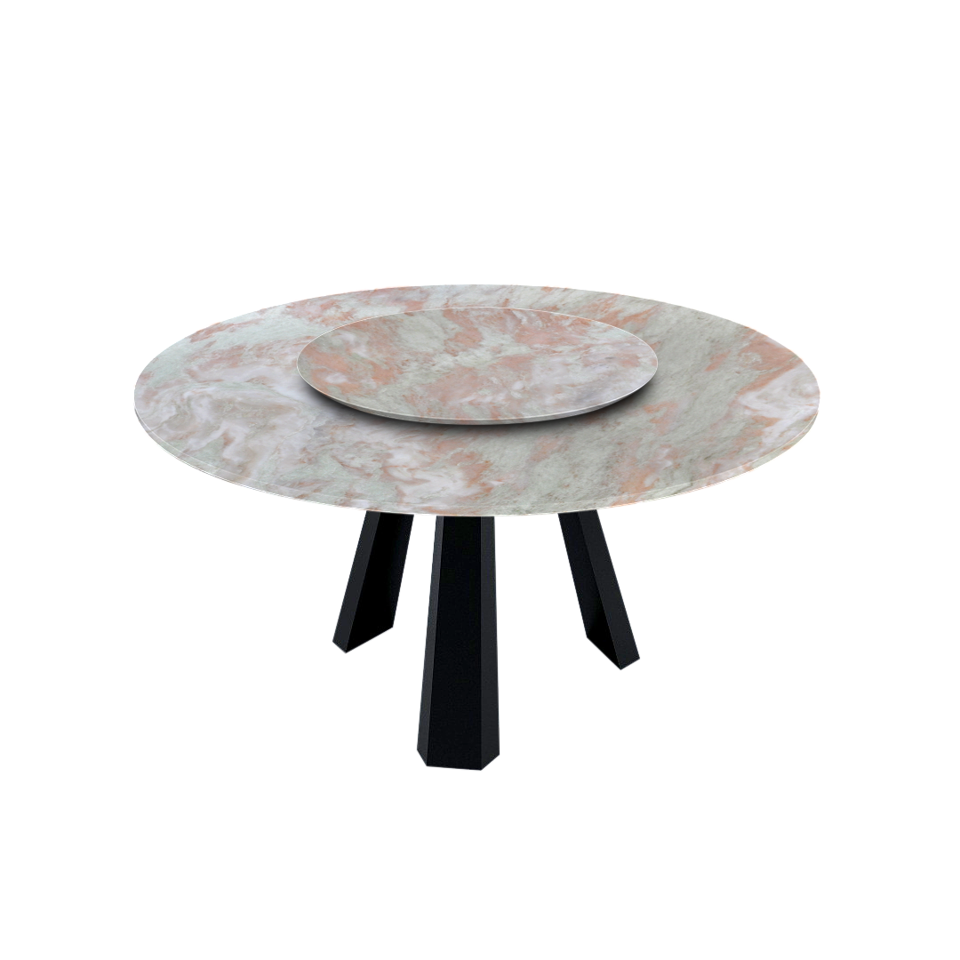 5ft Round Norwegian Jade Natural Marble Dining Table