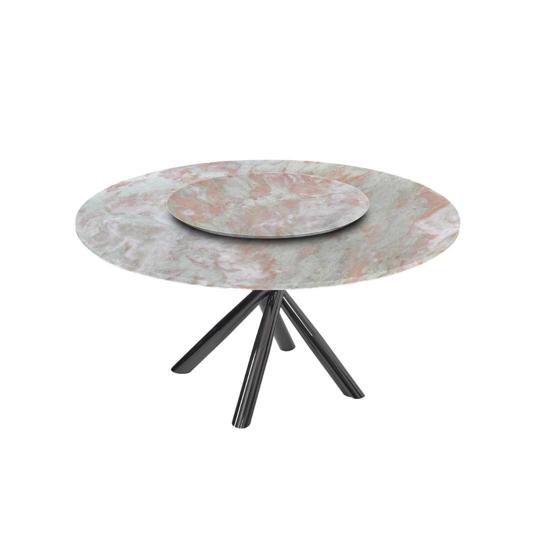 5ft Round Norwegian Jade Natural Marble Dining Table