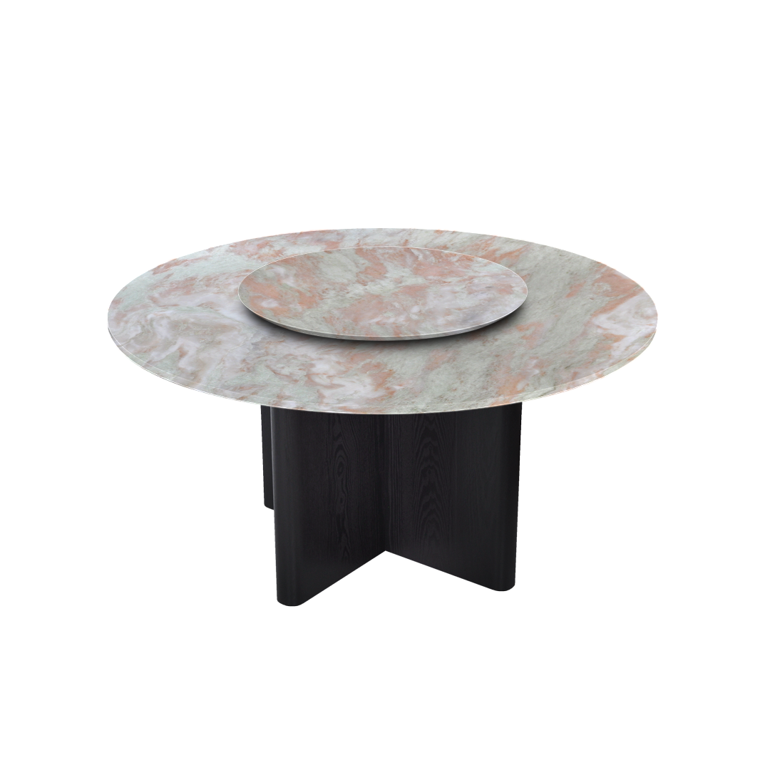 5ft Round Norwegian Jade Natural Marble Dining Table