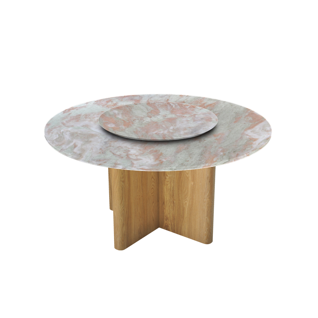 5ft Round Norwegian Jade Natural Marble Dining Table