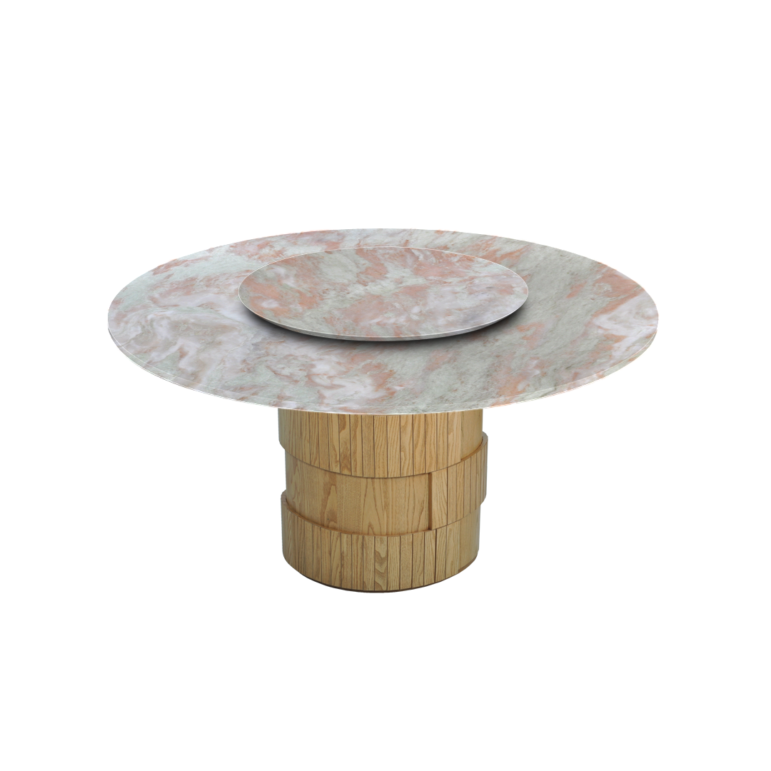 5ft Round Norwegian Jade Natural Marble Dining Table