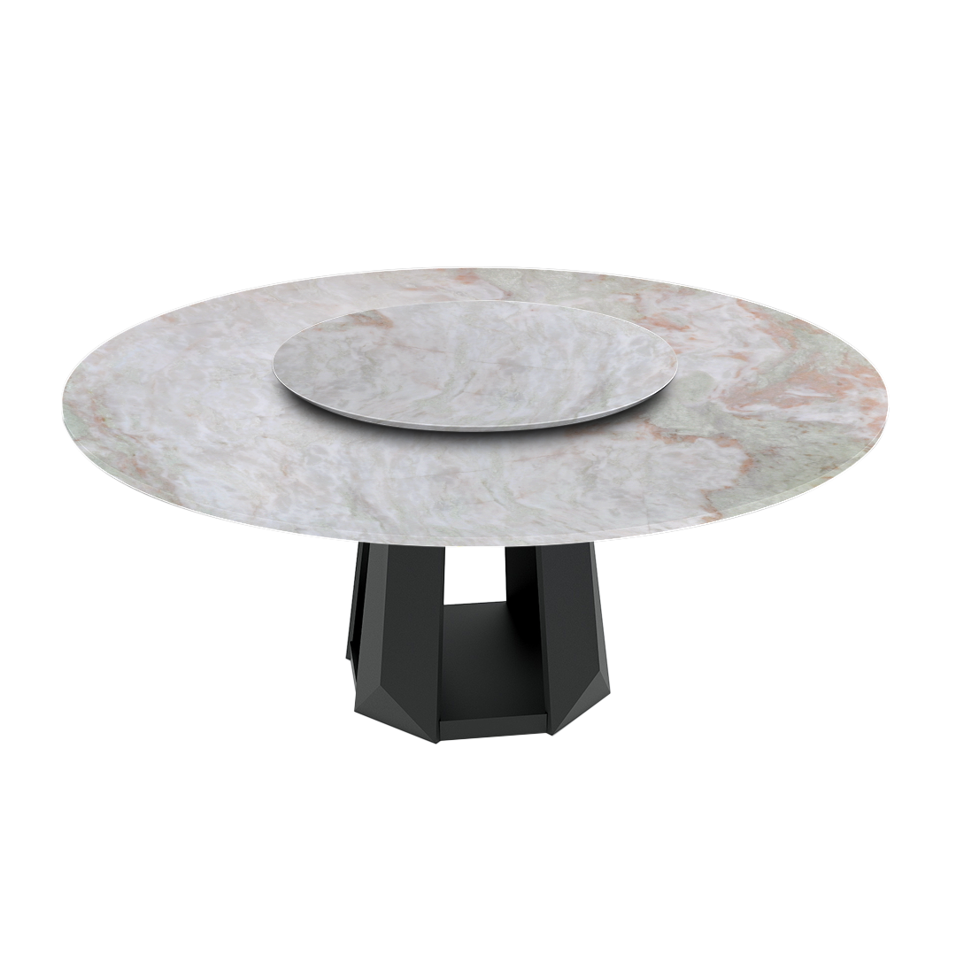 6ft Round Norwegian Jade Natural Marble Dining Table