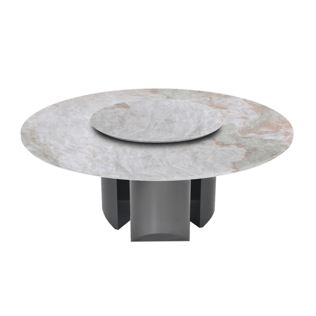 6ft Round Norwegian Jade Natural Marble Dining Table