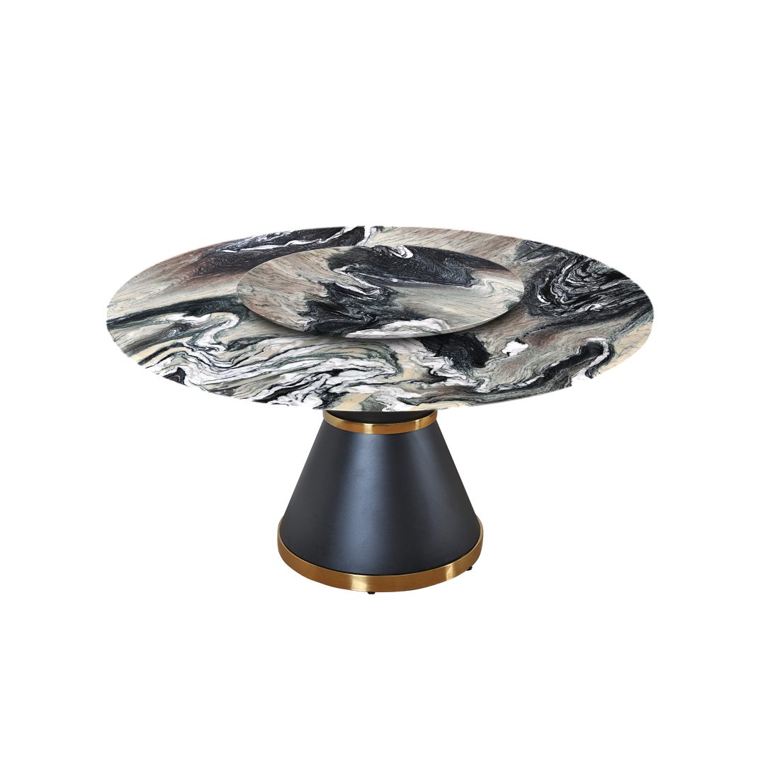 5ft Round Kinawa Natural Marble Dining Table