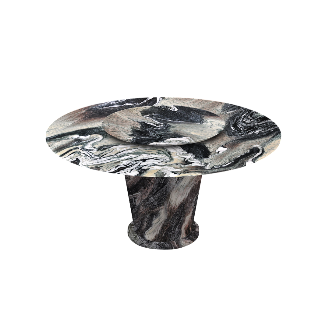 5ft Round Kinawa Natural Marble Dining Table