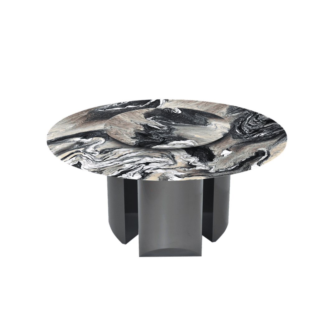 5ft Round Kinawa Natural Marble Dining Table