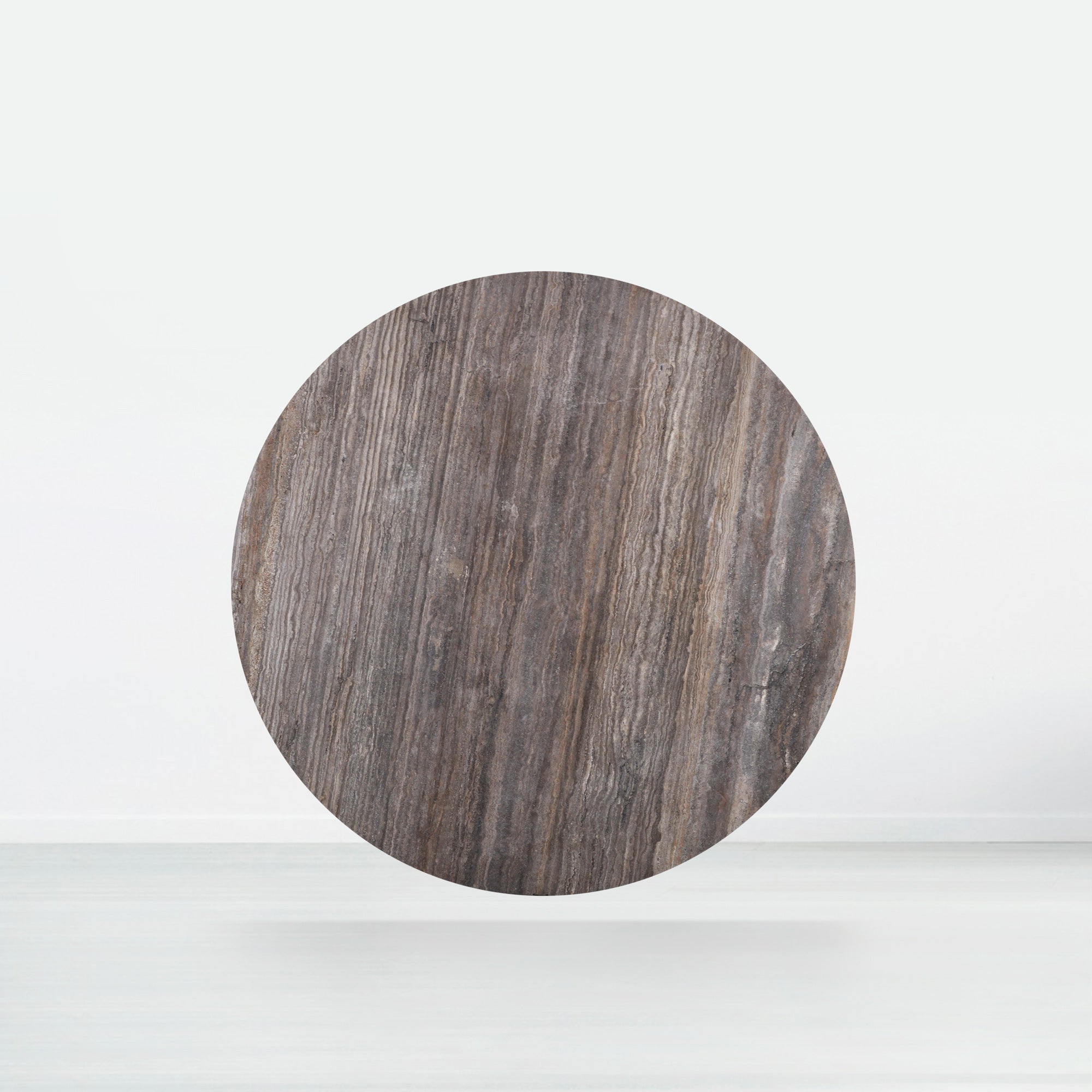 5ft Round Silver Travertine Marble Dining Table