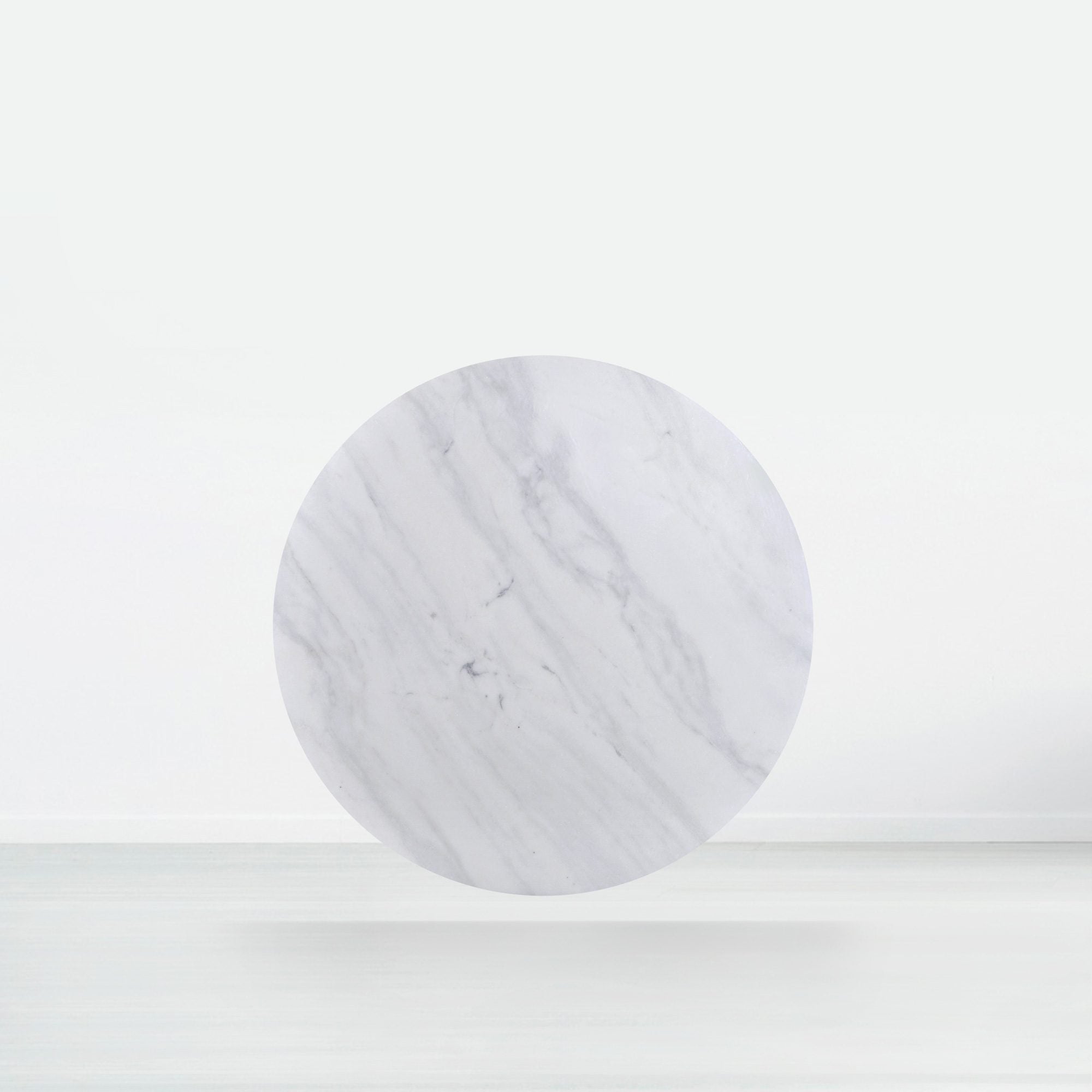 4.3ft Round Venus White Natural Marble Dining Table