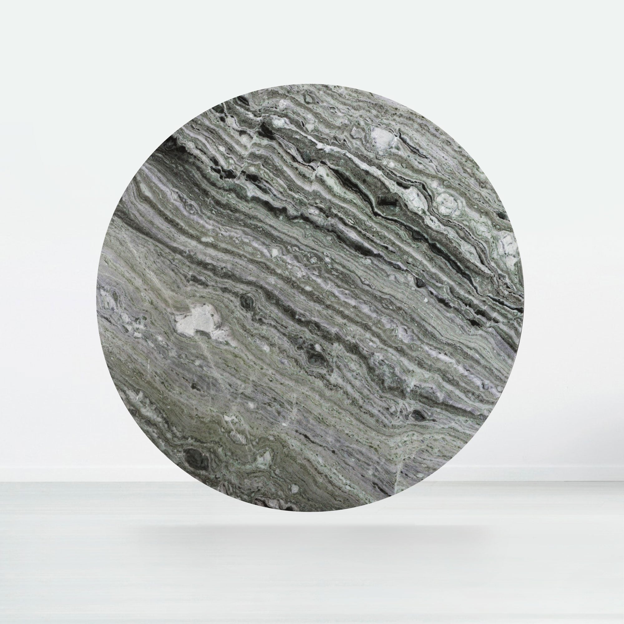 6ft Round Verde Prato Natural Marble Dining Table