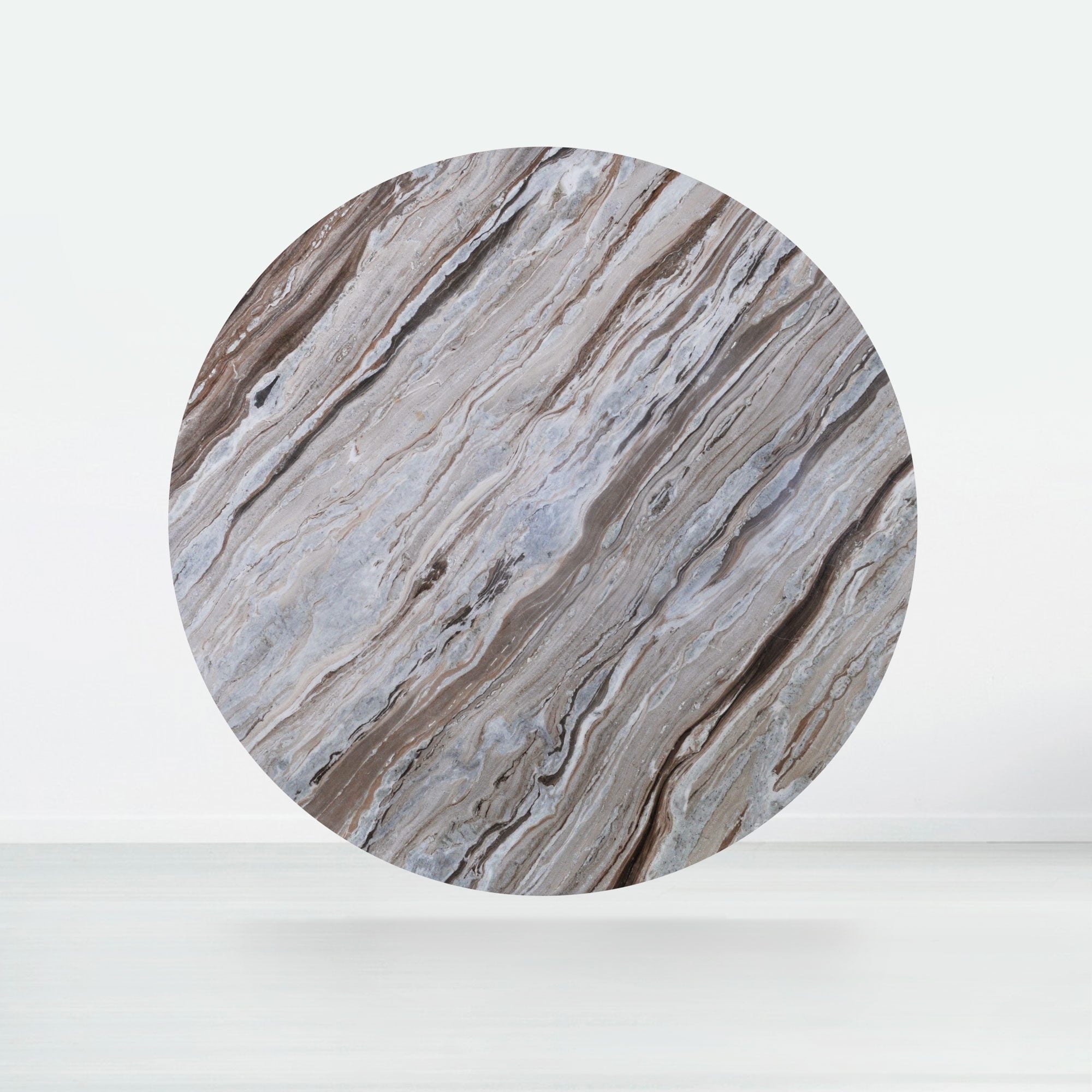 6ft Round Toronto Brown Natural Marble Dining Table