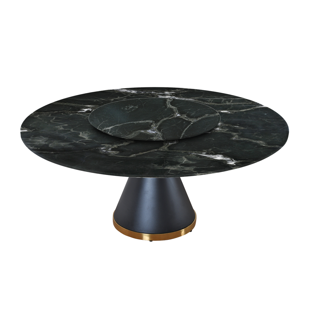 6ft Round Verde Levanto Natural Marble Dining Table