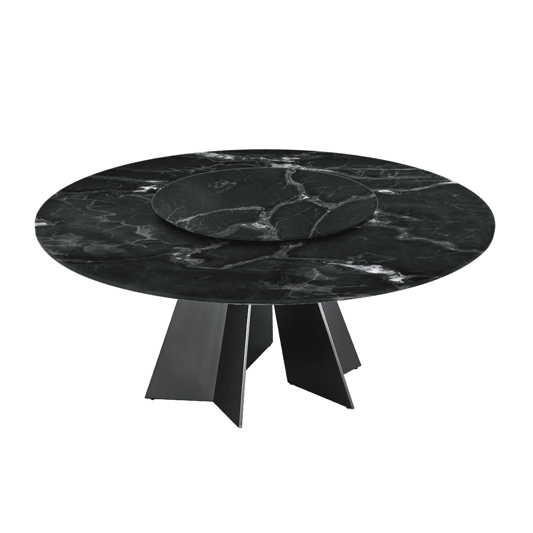 6ft Round Verde Levanto Natural Marble Dining Table