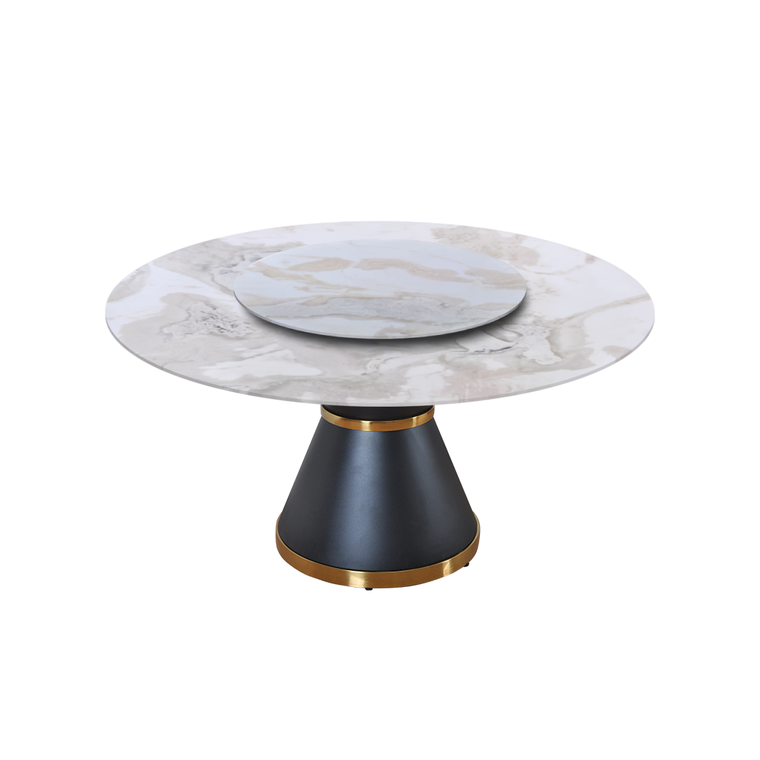 5ft Round Fendi White (Old Quarry) Natural Marble Dining Table