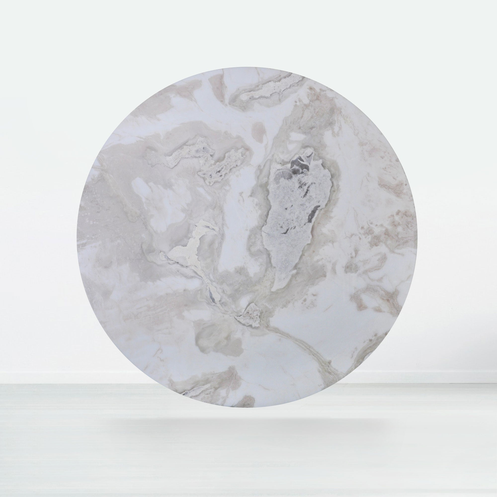 6ft Round Fendi White (Old Quarry) Natural Marble Dining Table