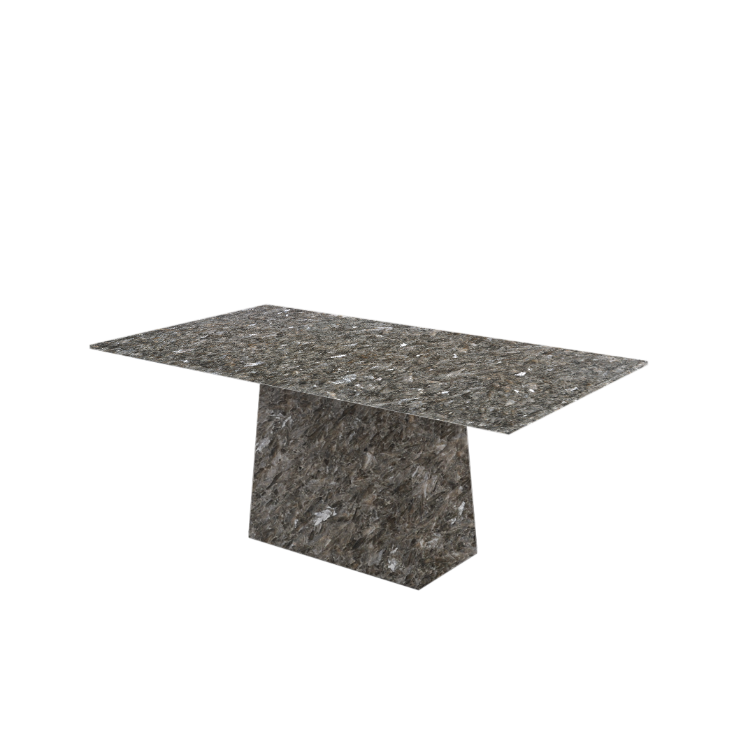 6ft Rectangular Pearl Stone Natural Marble Dining Table