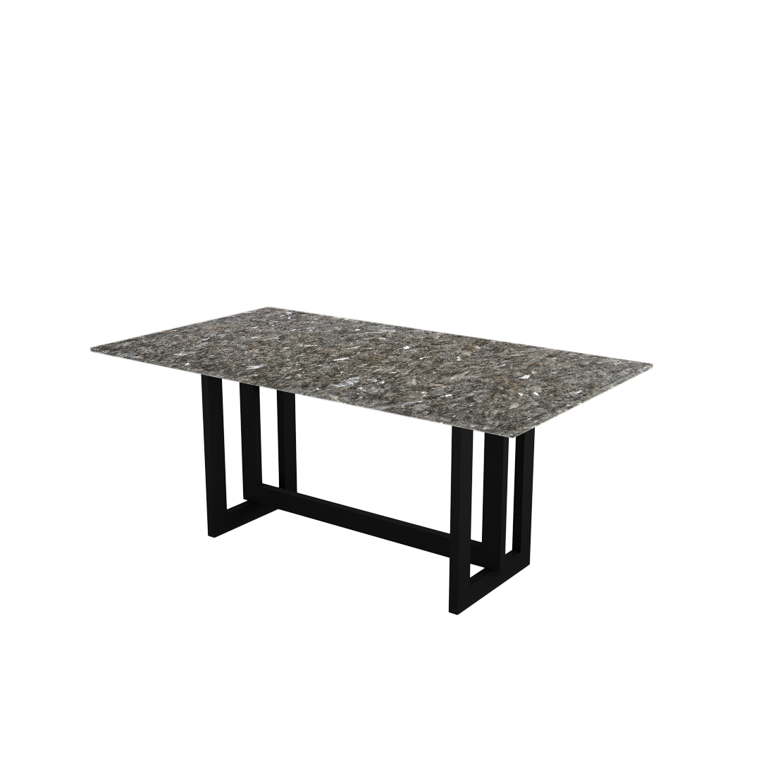 6ft Rectangular Pearl Stone Natural Marble Dining Table