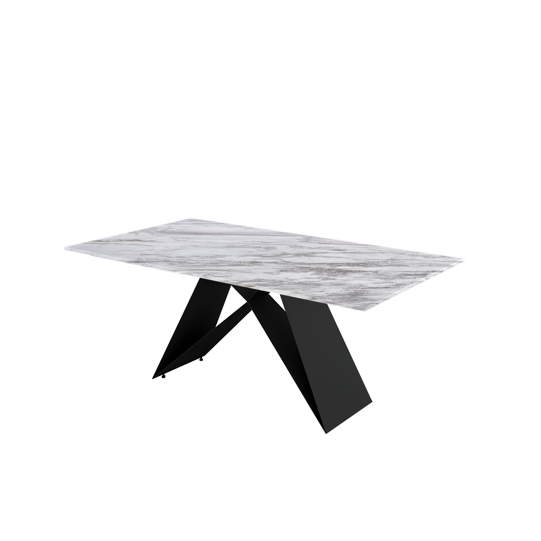 6ft Rectangular Volakas Natural Marble Dining Table