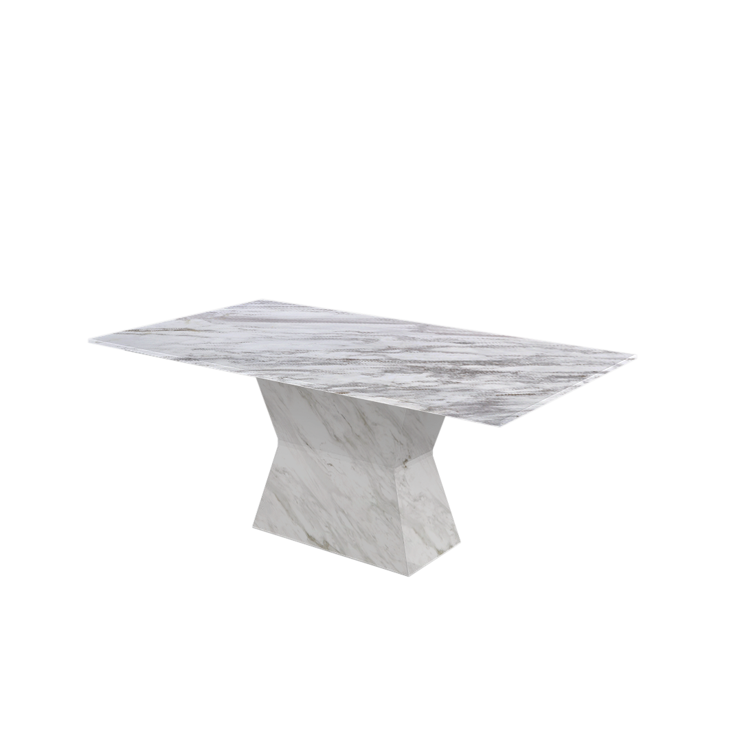 6ft Rectangular Volakas Natural Marble Dining Table