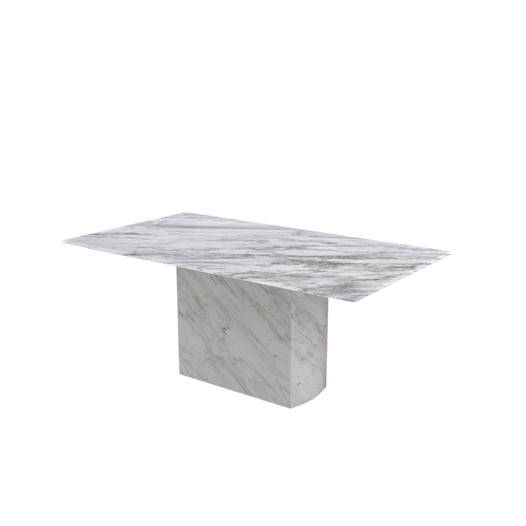 6ft Rectangular Volakas Natural Marble Dining Table