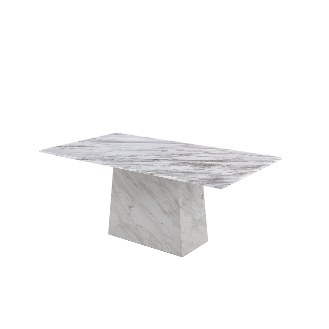 6ft Rectangular Volakas Natural Marble Dining Table