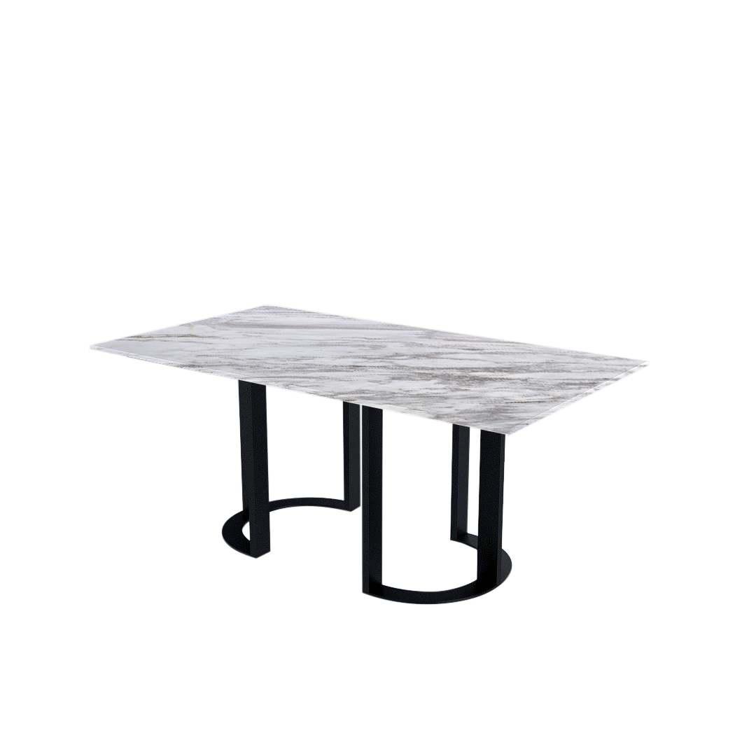 6ft Rectangular Volakas Natural Marble Dining Table