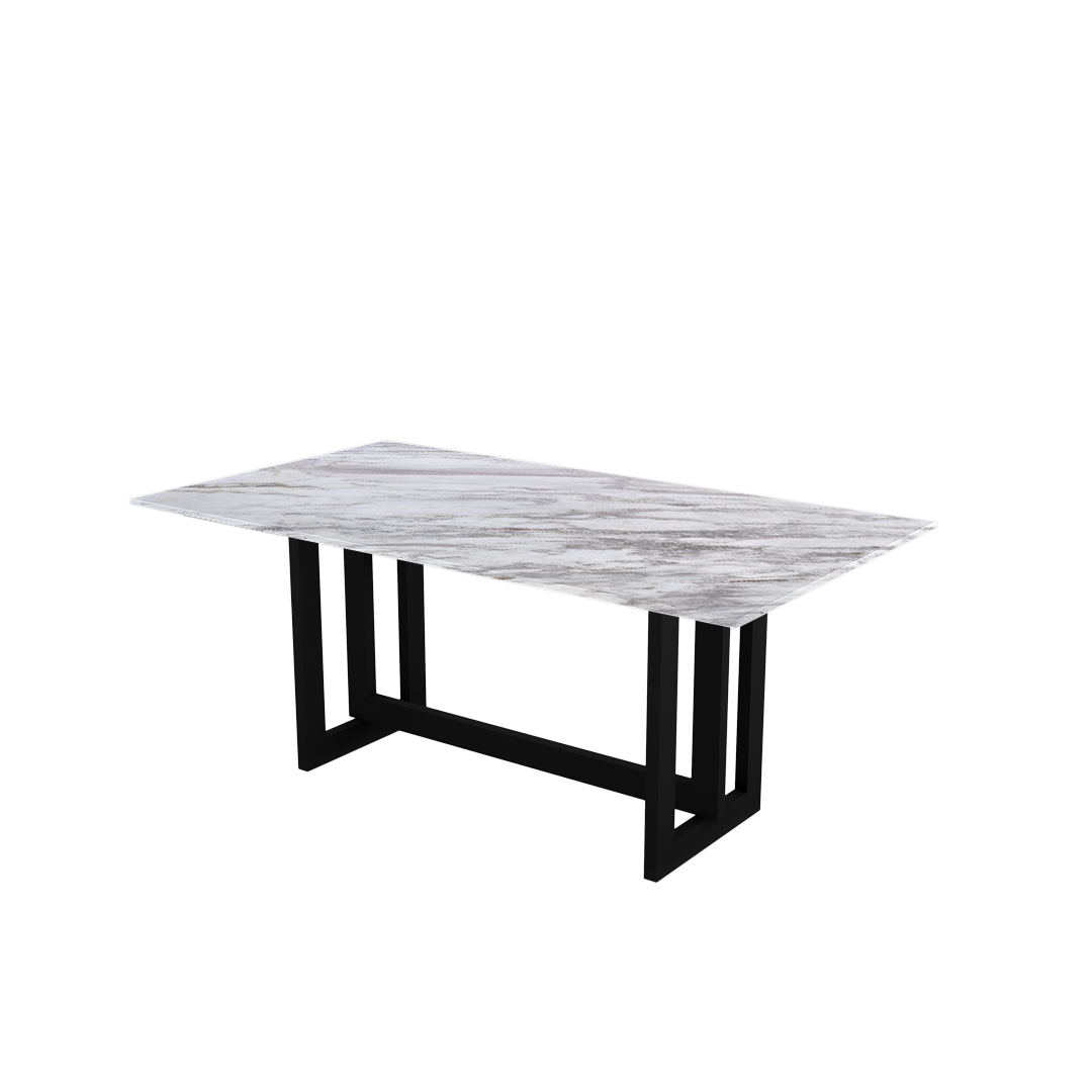 6ft Rectangular Volakas Natural Marble Dining Table