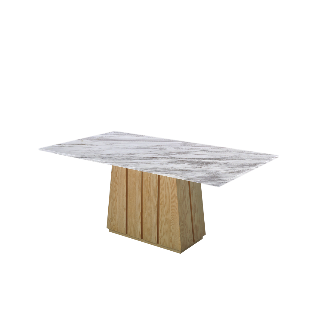6ft Rectangular Volakas Natural Marble Dining Table