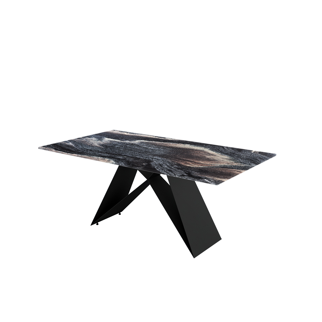 6ft Rectangular Kinawa Natural Marble Dining Table