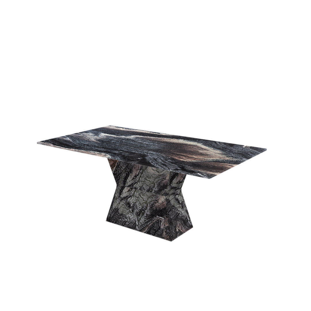 6ft Rectangular Kinawa Natural Marble Dining Table