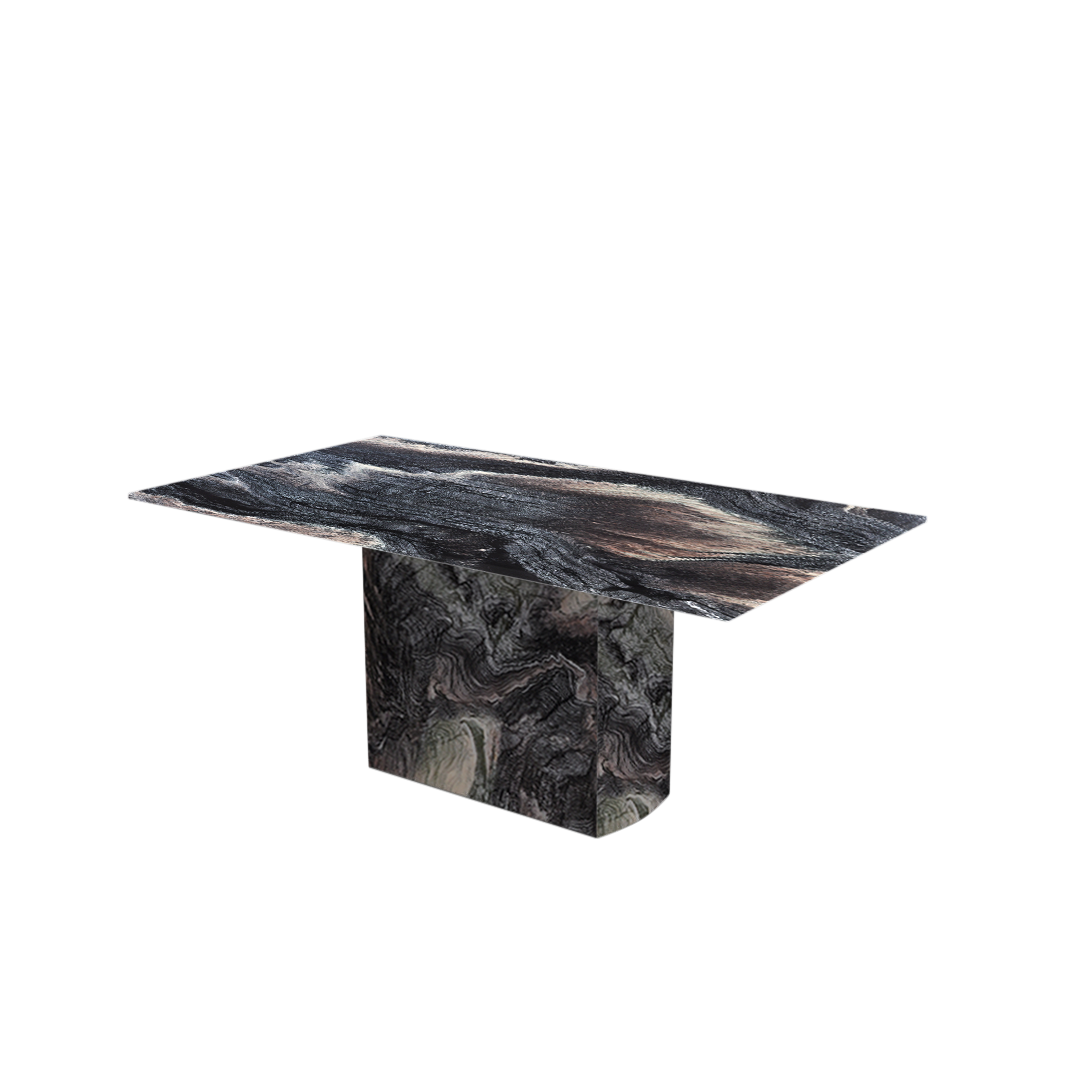 6ft Rectangular Kinawa Natural Marble Dining Table