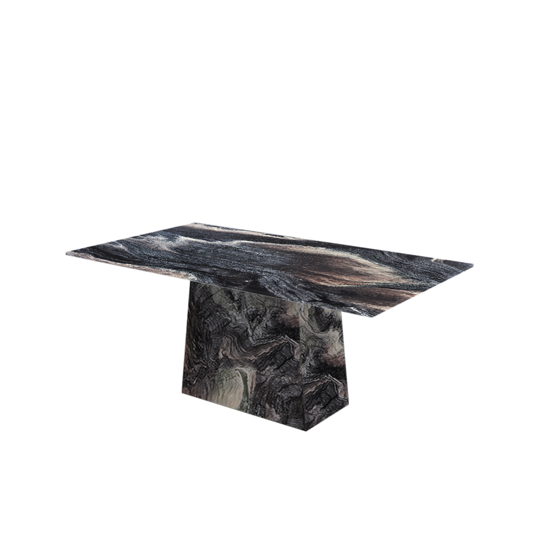 6ft Rectangular Kinawa Natural Marble Dining Table
