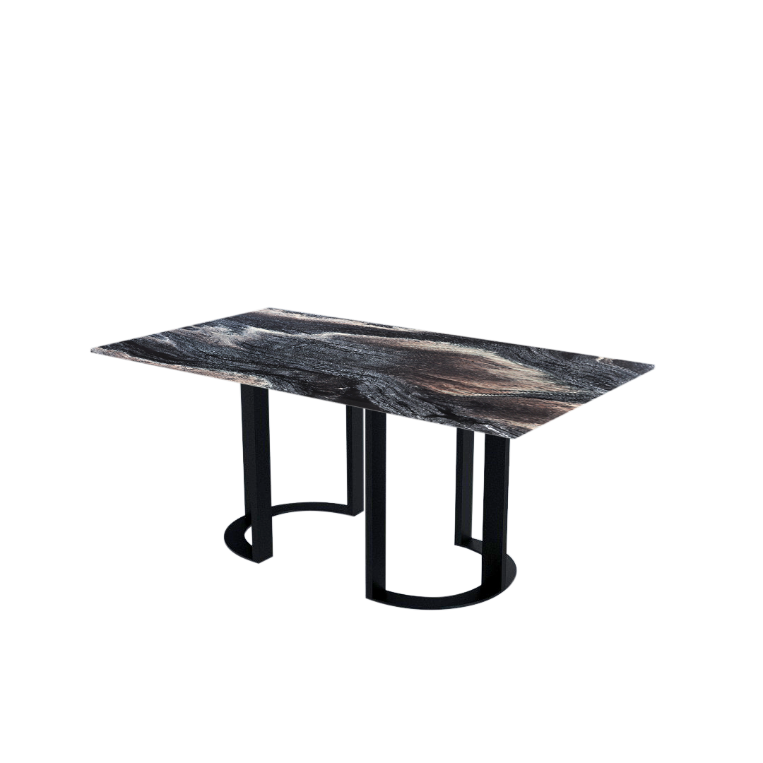 6ft Rectangular Kinawa Natural Marble Dining Table