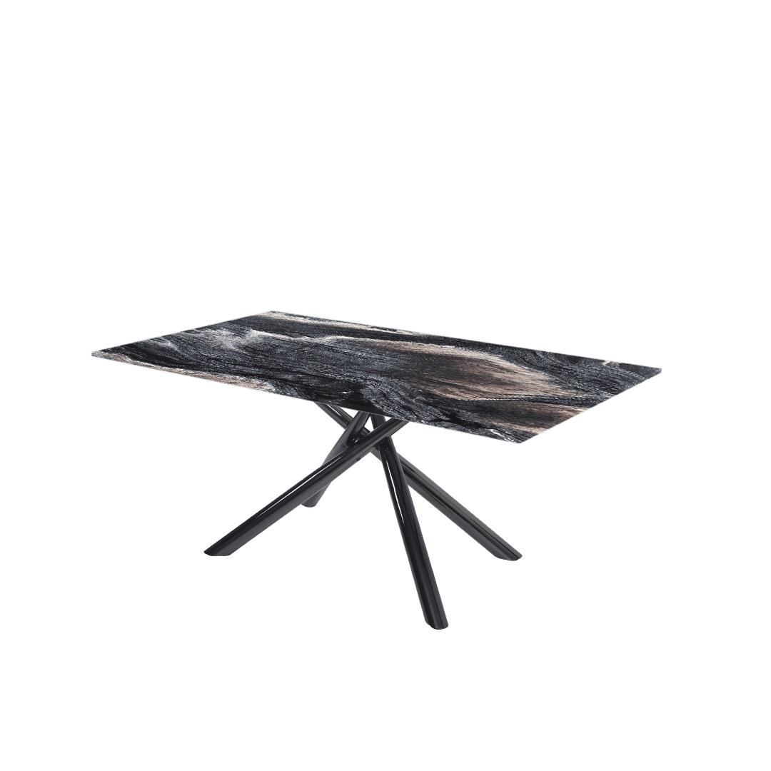 6ft Rectangular Kinawa Natural Marble Dining Table