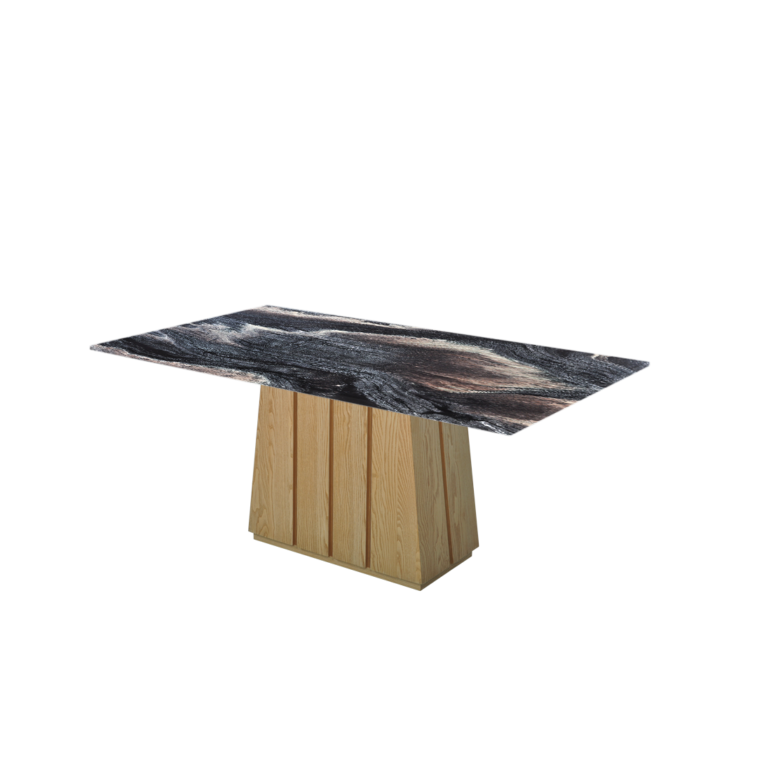 6ft Rectangular Kinawa Natural Marble Dining Table