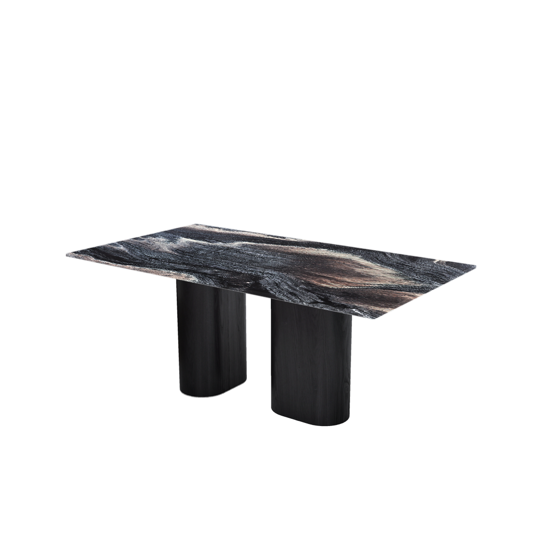 6ft Rectangular Kinawa Natural Marble Dining Table