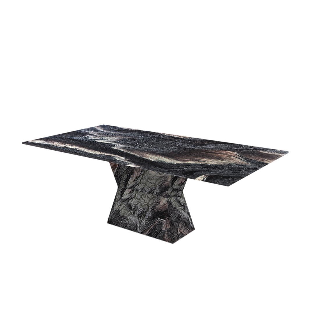7ft Rectangular Kinawa Natural Marble Dining Table